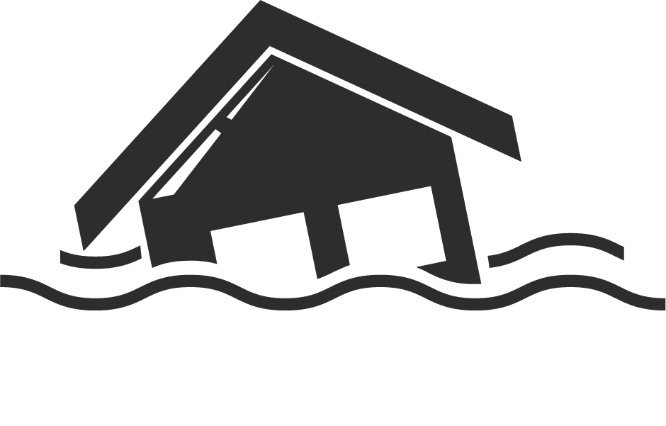 water damaged house