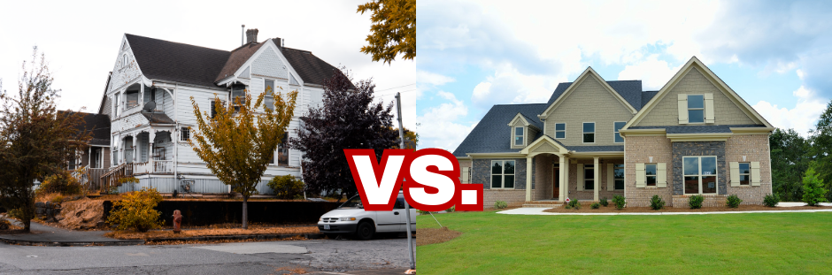 selling old house vs new house